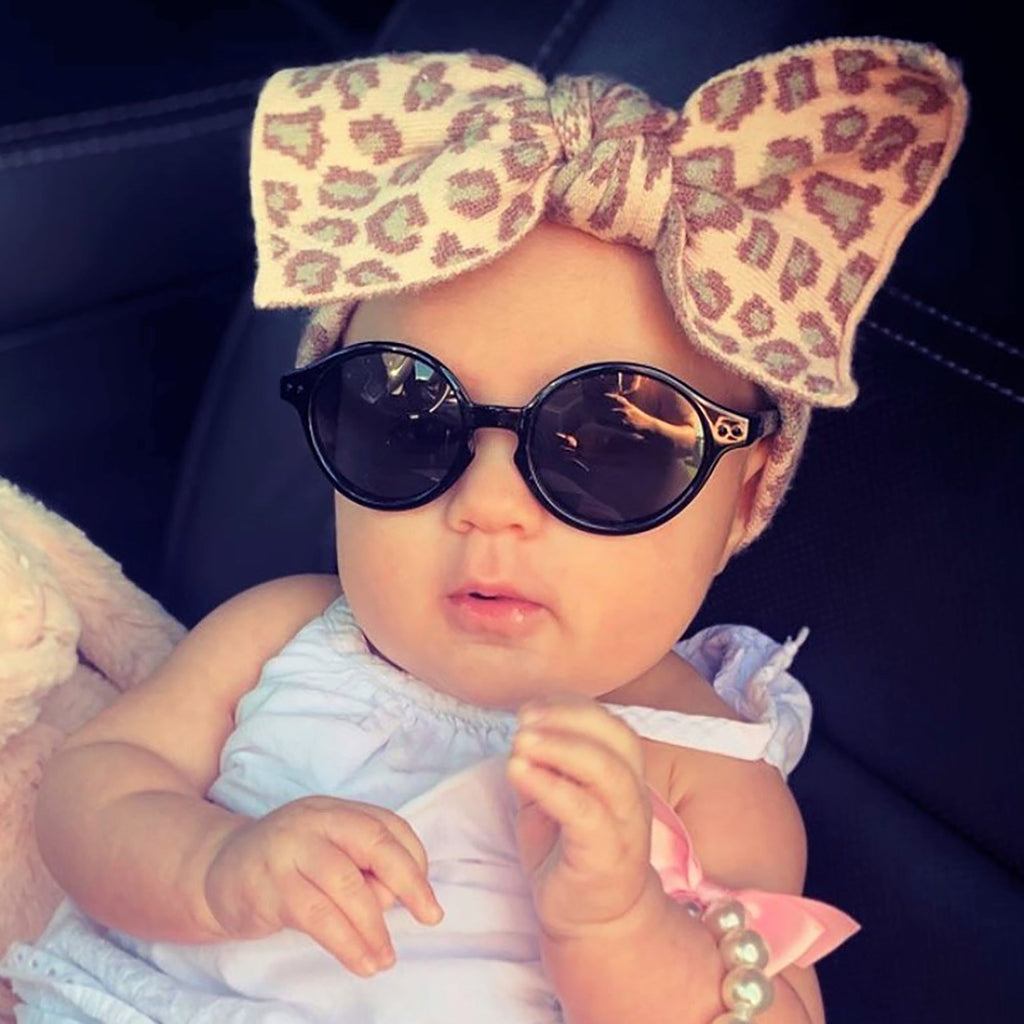 Babyfied Apparel - Sunglasses - Rounds - Glossy Black - Two Giraffes Children's Footwear