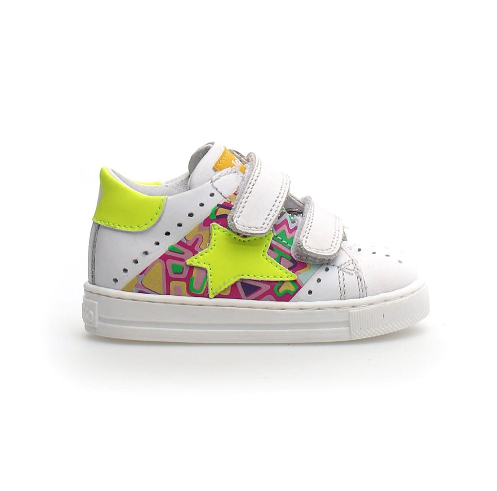 Falcotto - Ilar - White-Neon Yellow - Two Giraffes Children's Footwear