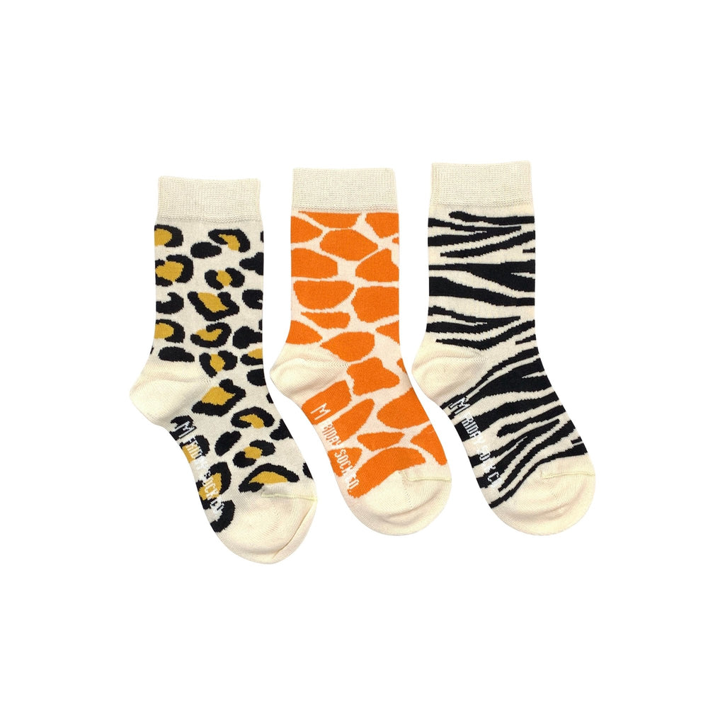 FRIDAY SOCK CO - Kid’s Animal Print Socks - Two Giraffes Children's Footwear