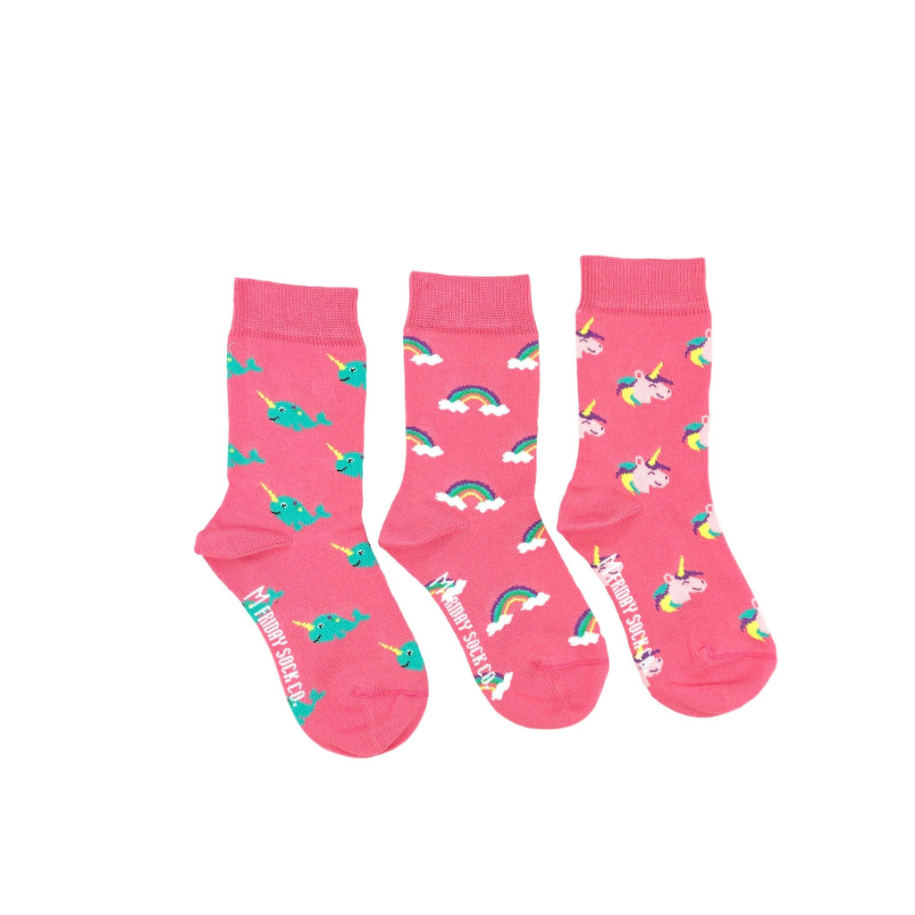 FRIDAY SOCK CO.- Kid’s Rainbow, Unicorn, & Narwhal Socks - Two Giraffes Children's Footwear