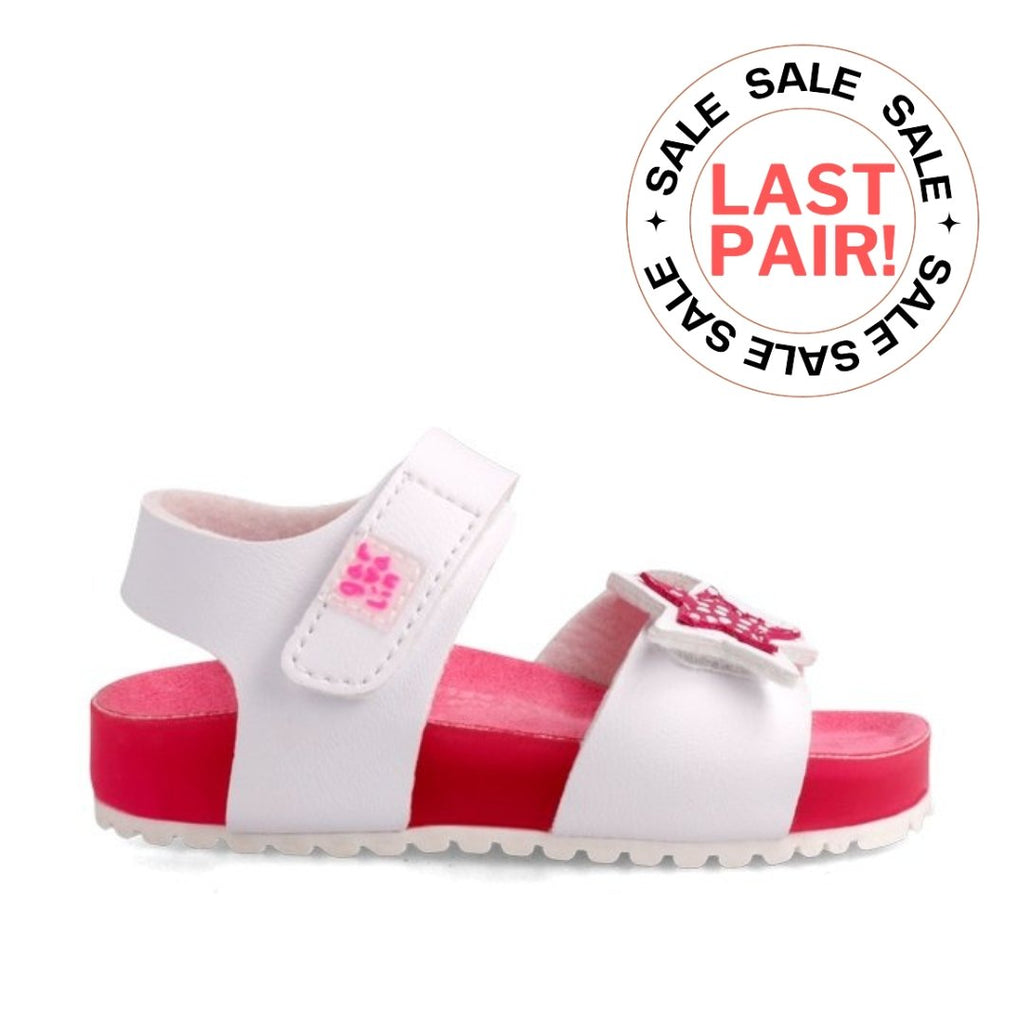 Garvalin - Bio Sandal - White/Pink/Star - Two Giraffes Children's Footwear