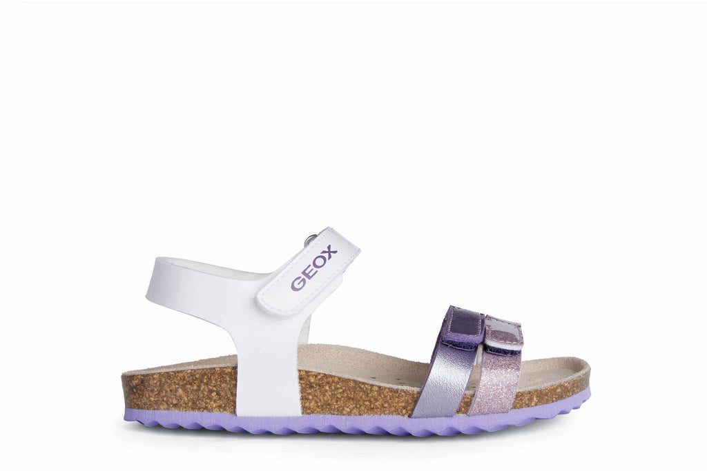 Geox - Adriel Girl Sandal - White/Lilac - Two Giraffes Children's Footwear