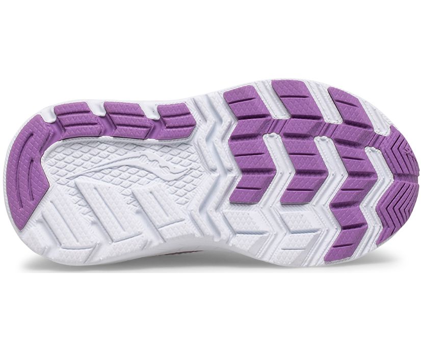 SACUONY - Ride 10 Jr. Sneaker - Silver/Purple - Two Giraffes Children's Footwear