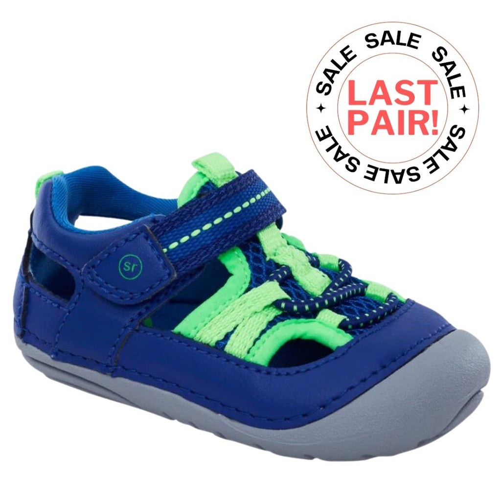 STRIDE RITE - Soft motion tobias sneaker sandal blue/lime - Two Giraffes Children's Footwear