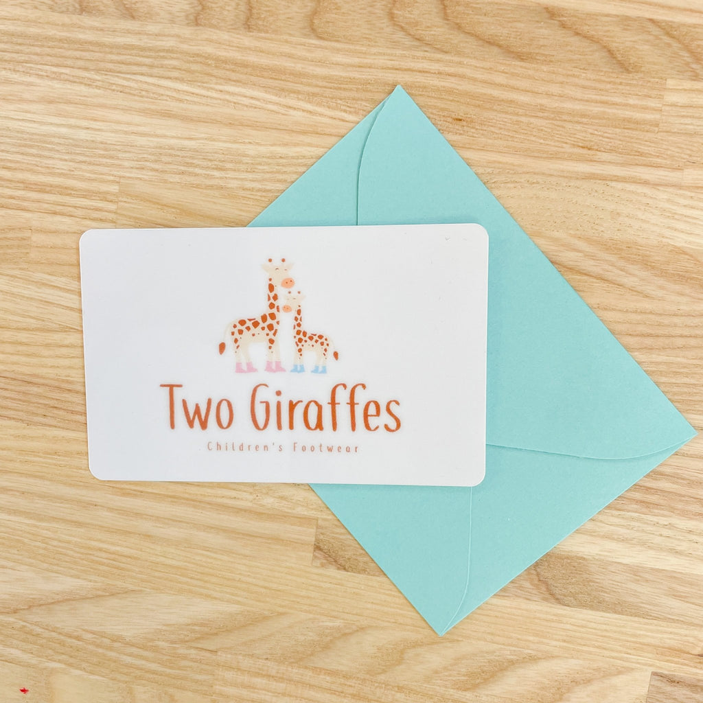 Two Giraffes Children's Footwear Gift Card - Two Giraffes Children's Footwear