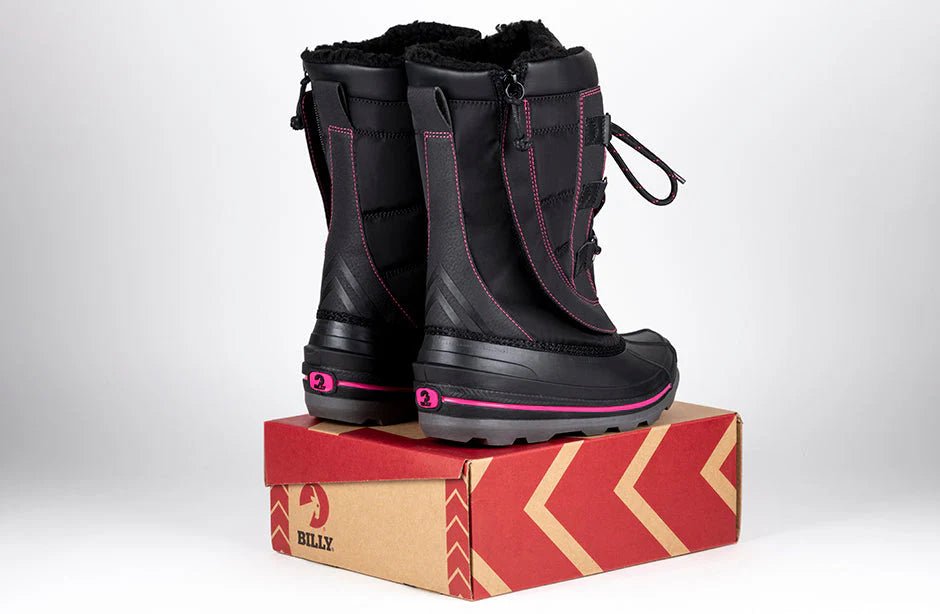 BILLY FOOTWEAR - Billy Ice Winter Boots Black/Pink - Two Giraffes Children's Footwear
