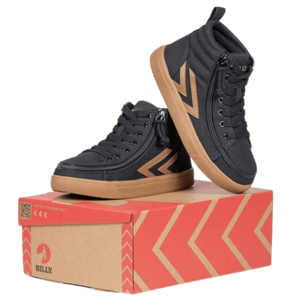 BILLY FOOTWEAR - Black Gum Billy Classic Lace Highs - Two Giraffes Children's Footwear