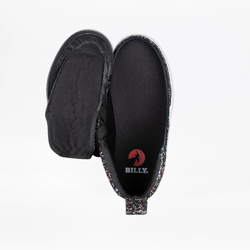 BILLY FOOTWEAR - Black Multi Glitter BILLY Classic D|R II High - Two Giraffes Children's Footwear
