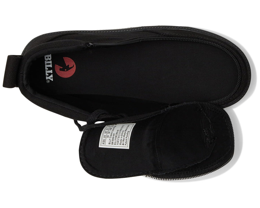 BILLY FOOTWEAR - Black to the floor canvas Billy classic lace highs - Two Giraffes Children's Footwear