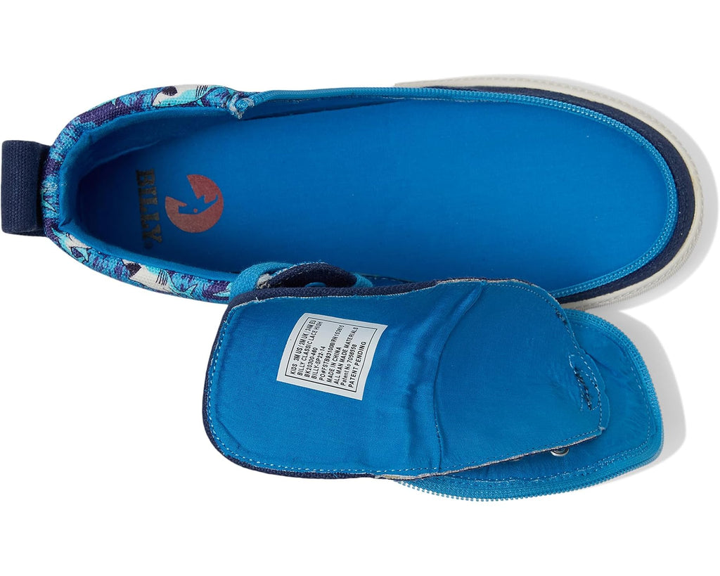 BILLY FOOTWEAR - Blue Sharks Billy Classic Lace Highs - Two Giraffes Children's Footwear