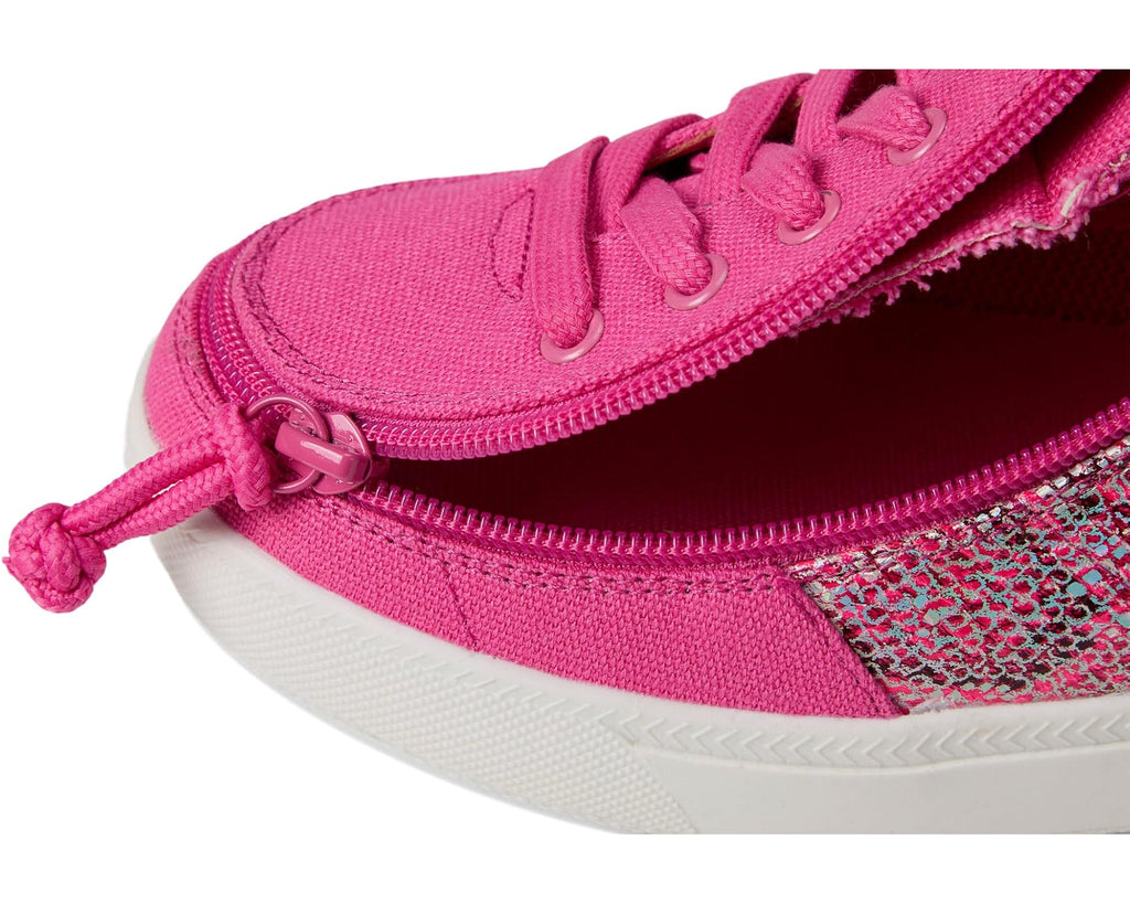 BILLY FOOTWEAR - Fuschia Snake Classic Lace Highs - Two Giraffes Children's Footwear
