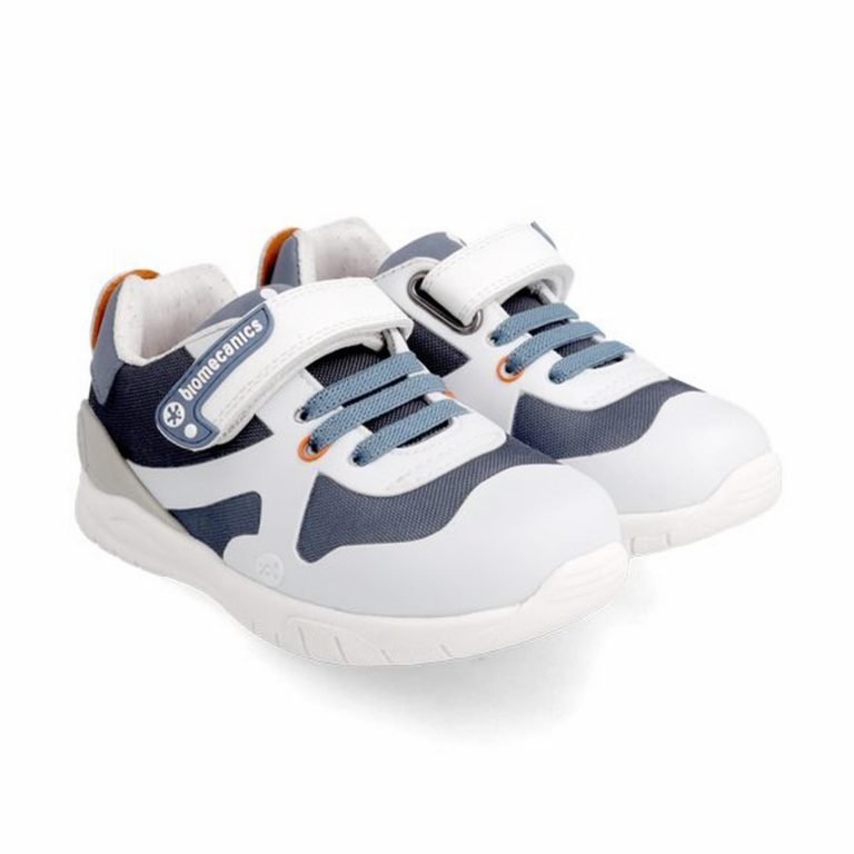 Biomecanics - BIOEVOLUTION Sport - White/Blue - Two Giraffes Children's Footwear