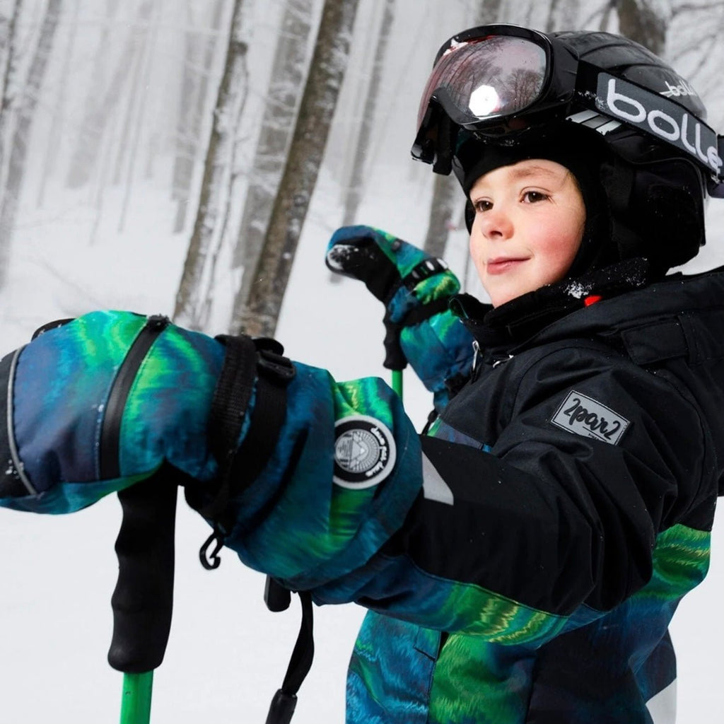 Deux par Deux - Winter Mittens Teknik Aurora Borealis - Two Giraffes Children's Footwear