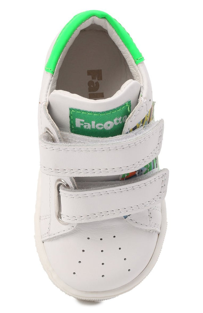 Falcotto - Ilar - White - Neon Green - Two Giraffes Children's Footwear