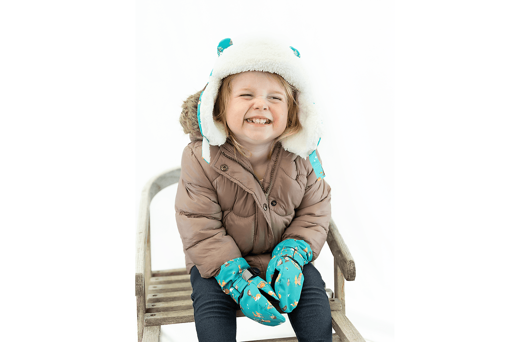 FLAPJACKKIDS - Water Repellent Ski Mittens - Woodland Camp - Two Giraffes Children's Footwear