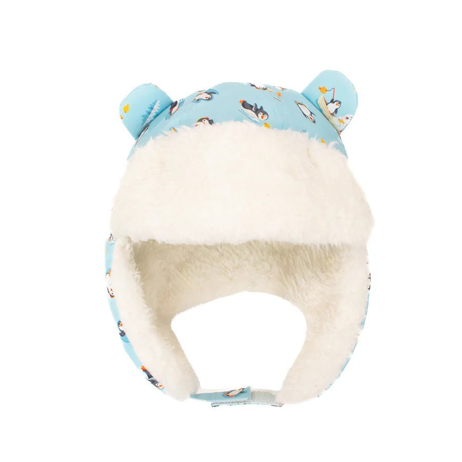 FLAPJACKKIDS - Water Repellent Trapper Hat - Ice Fishing Penguin - Two Giraffes Children's Footwear