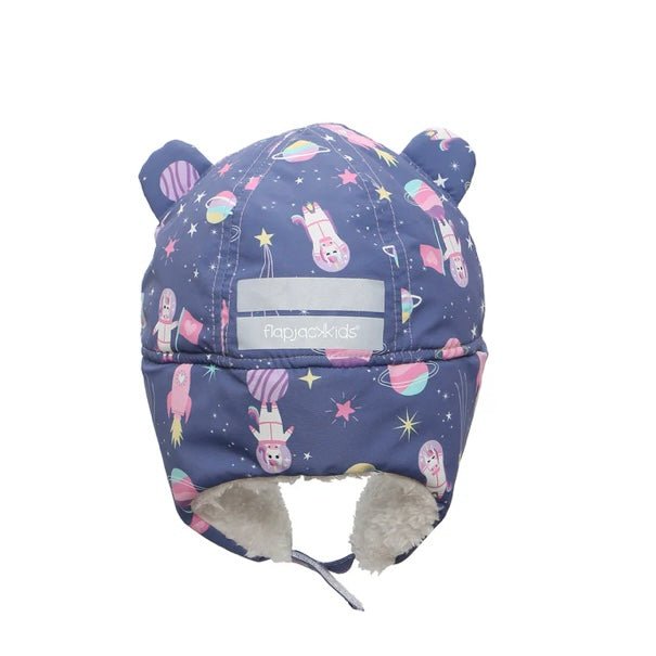 FLAPJACKKIDS - Water Repellent Trapper Hat - Unicorn Indigo - Two Giraffes Children's Footwear