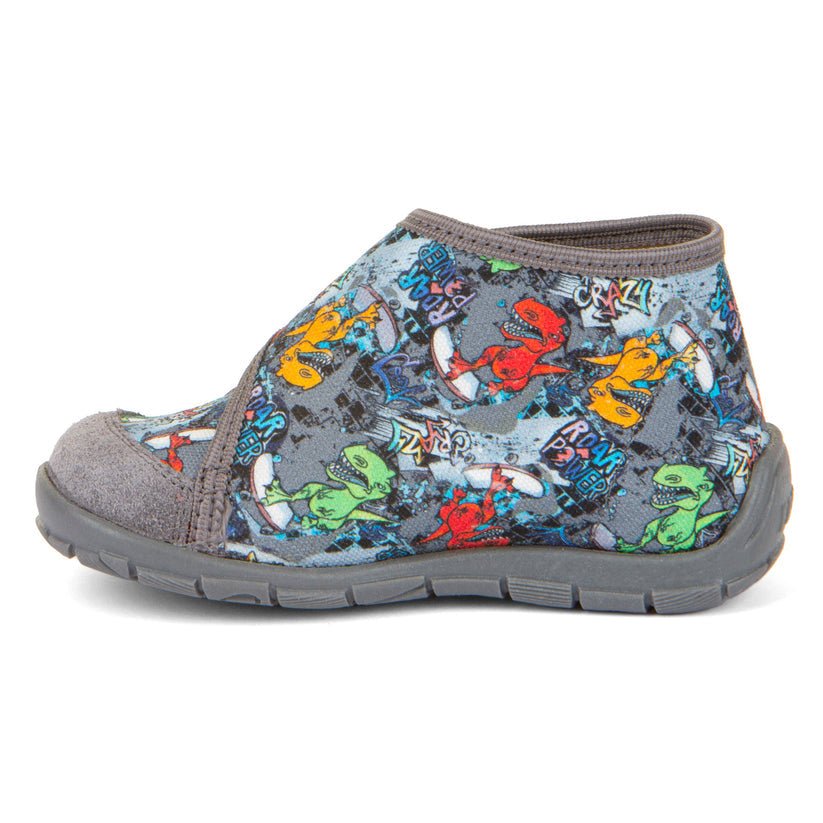 FRODDO - Canvas Slipper Shoe Grey Dino - Two Giraffes Children's Footwear