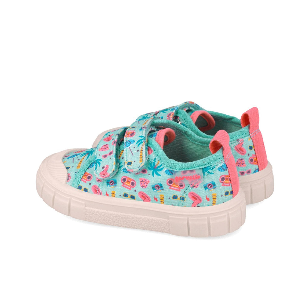 Garvalin - Barefoot Canvas - Turquoise - Two Giraffes Children's Footwear