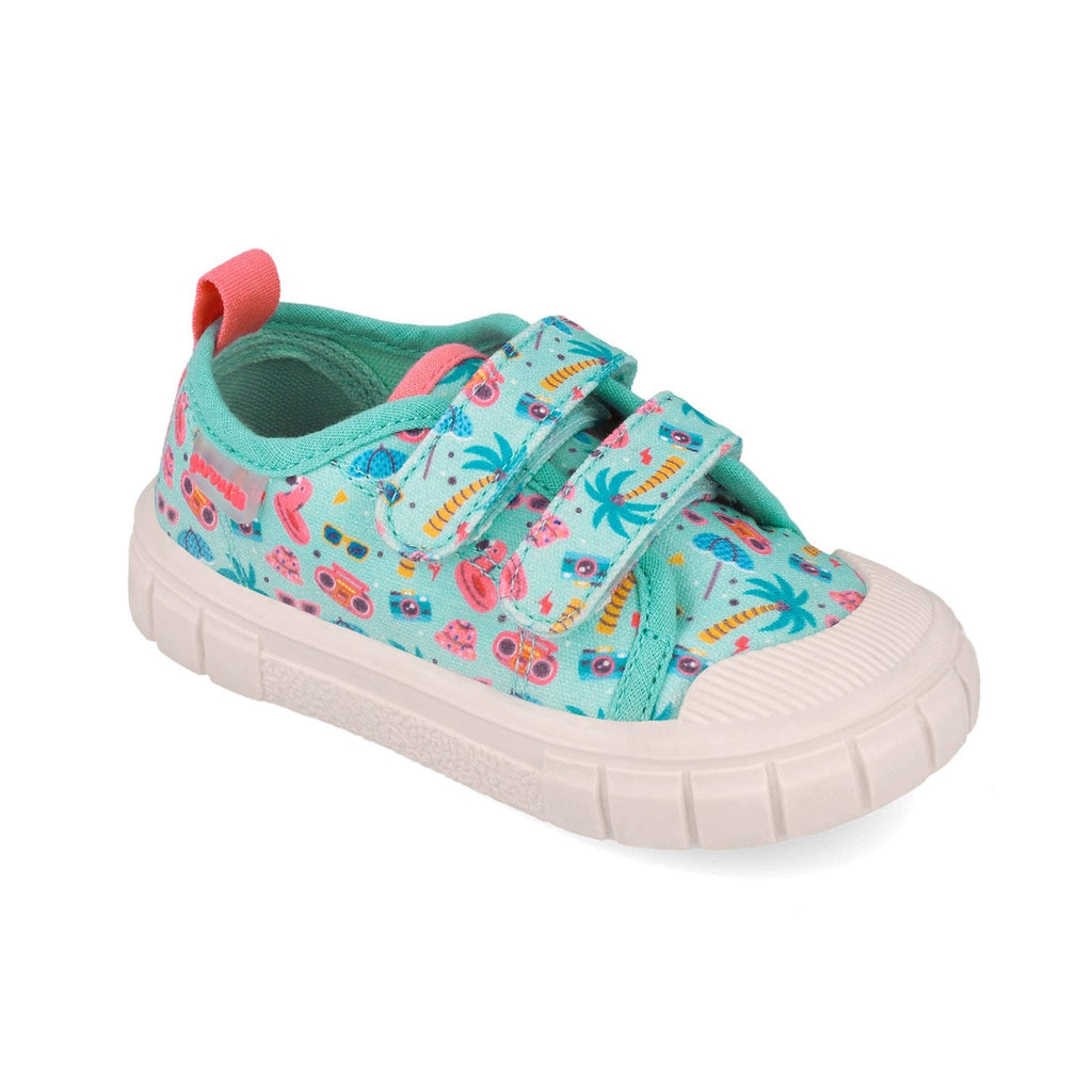 Garvalin - Barefoot Canvas - Turquoise - Two Giraffes Children's Footwear