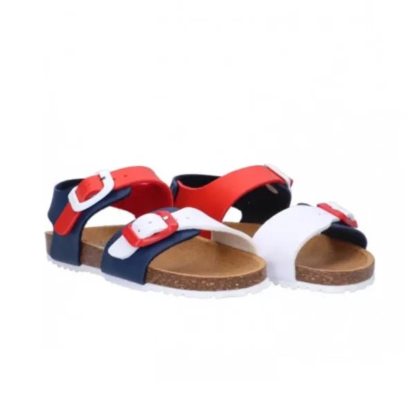 Garvalin - Bio Sandal - Azul Marino Navy/Red/White - Two Giraffes Children's Footwear