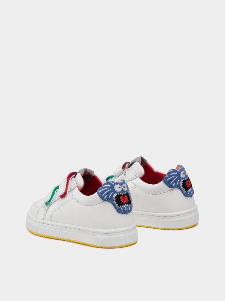 Garvalin - Lucky Runner - White/Blue Monster - Two Giraffes Children's Footwear