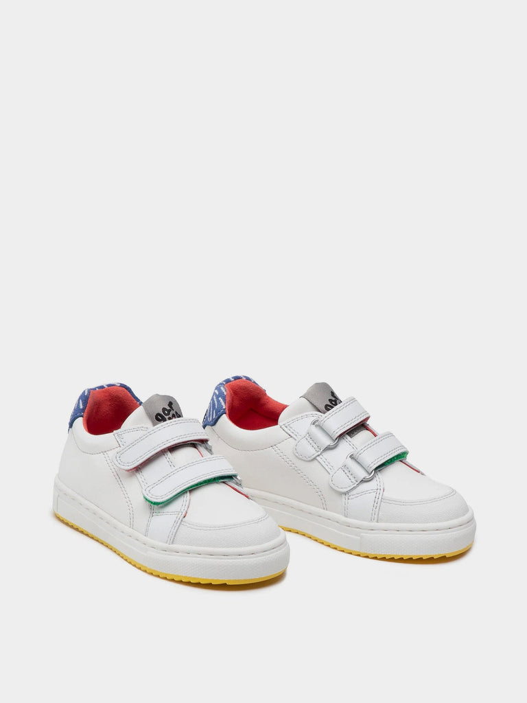 Garvalin - Lucky Runner - White/Blue Monster - Two Giraffes Children's Footwear