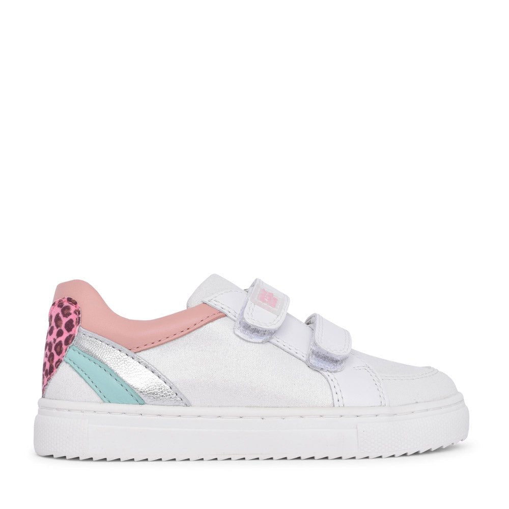 Garvalin - Lucky Runner - White/Pink Heart - Two Giraffes Children's Footwear