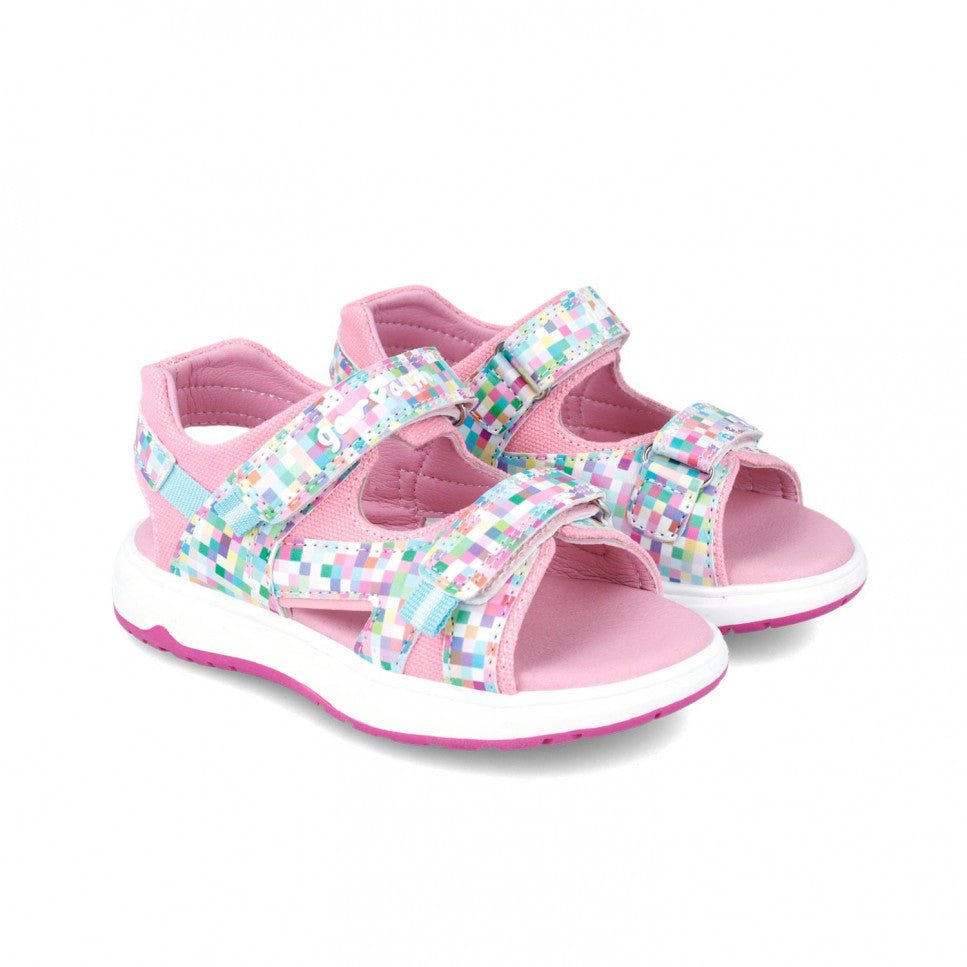 Garvalin - Sandal - Pink Check - Two Giraffes Children's Footwear