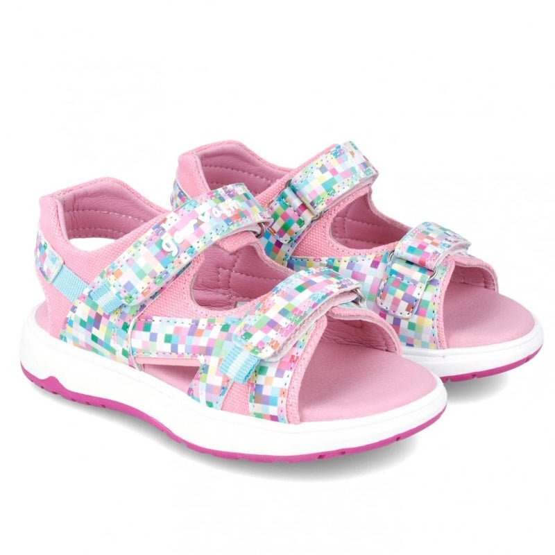 Garvalin - Sandal - Pink Check - Two Giraffes Children's Footwear