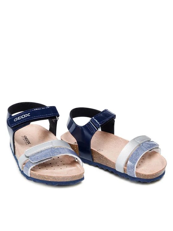 Geox - Adriel Girl Sandal - Navy/Silver - Two Giraffes Children's Footwear