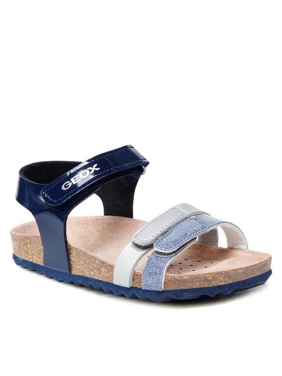 Geox - Adriel Girl Sandal - Navy/Silver - Two Giraffes Children's Footwear