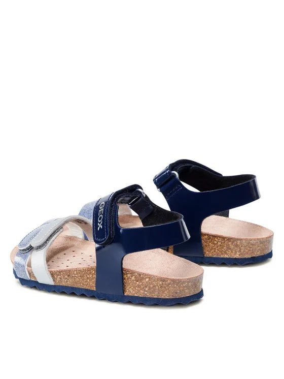Geox - Adriel Girl Sandal - Navy/Silver - Two Giraffes Children's Footwear