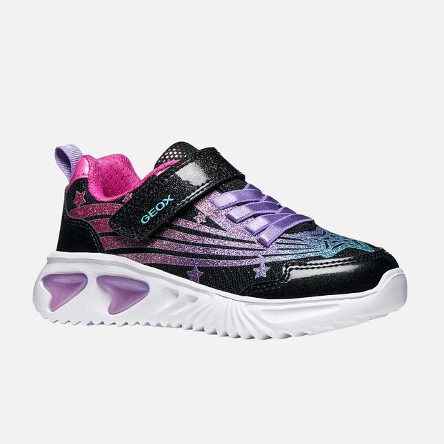 Geox - Assister - Black Fuschia Lights - Two Giraffes Children's Footwear