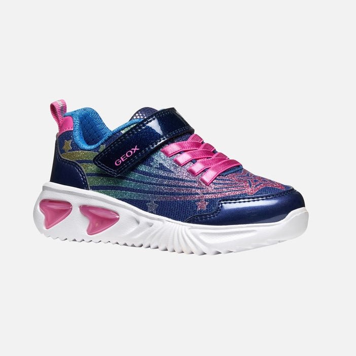 Geox - Assister - Blue Multi Lights - Two Giraffes Children's Footwear