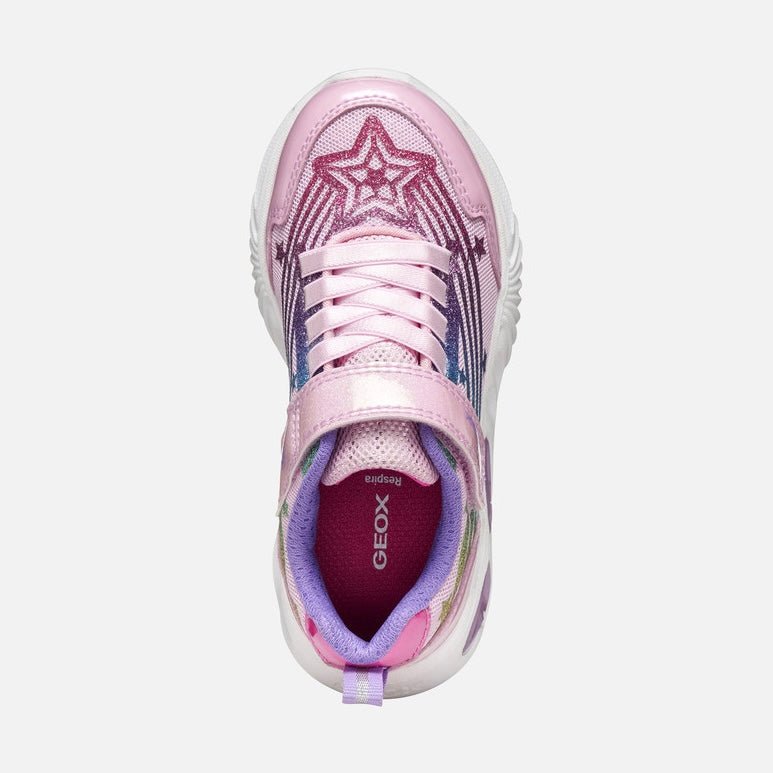 Geox - Assister - Pink/Multi Lights - Two Giraffes Children's Footwear