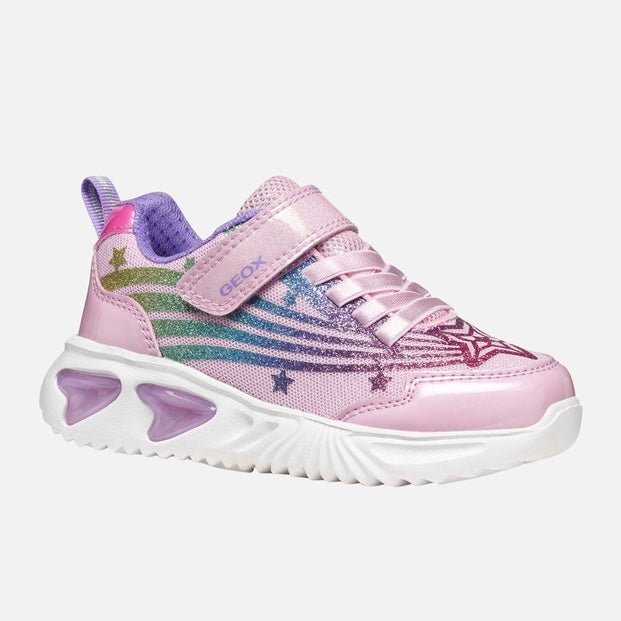 Geox - Assister - Pink/Multi Lights - Two Giraffes Children's Footwear