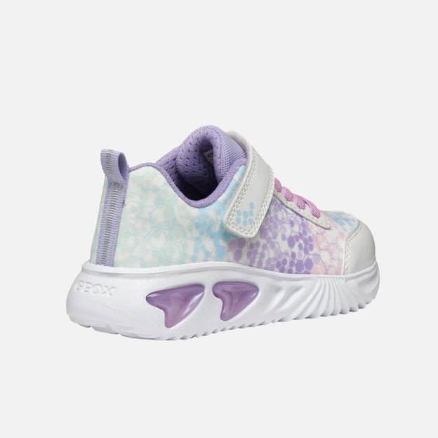 Geox - Assister - White/Lilac Lights - Two Giraffes Children's Footwear