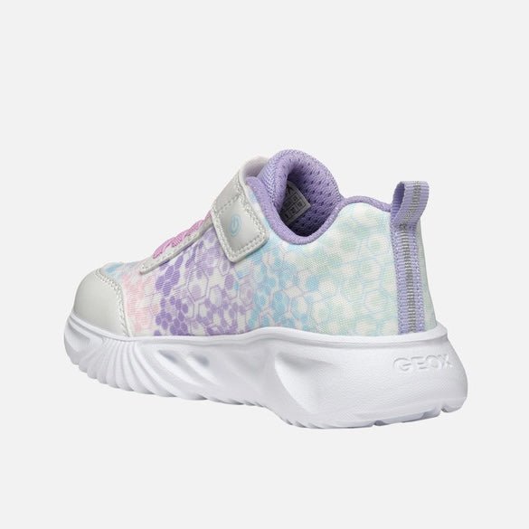 Geox - Assister - White/Lilac Lights - Two Giraffes Children's Footwear