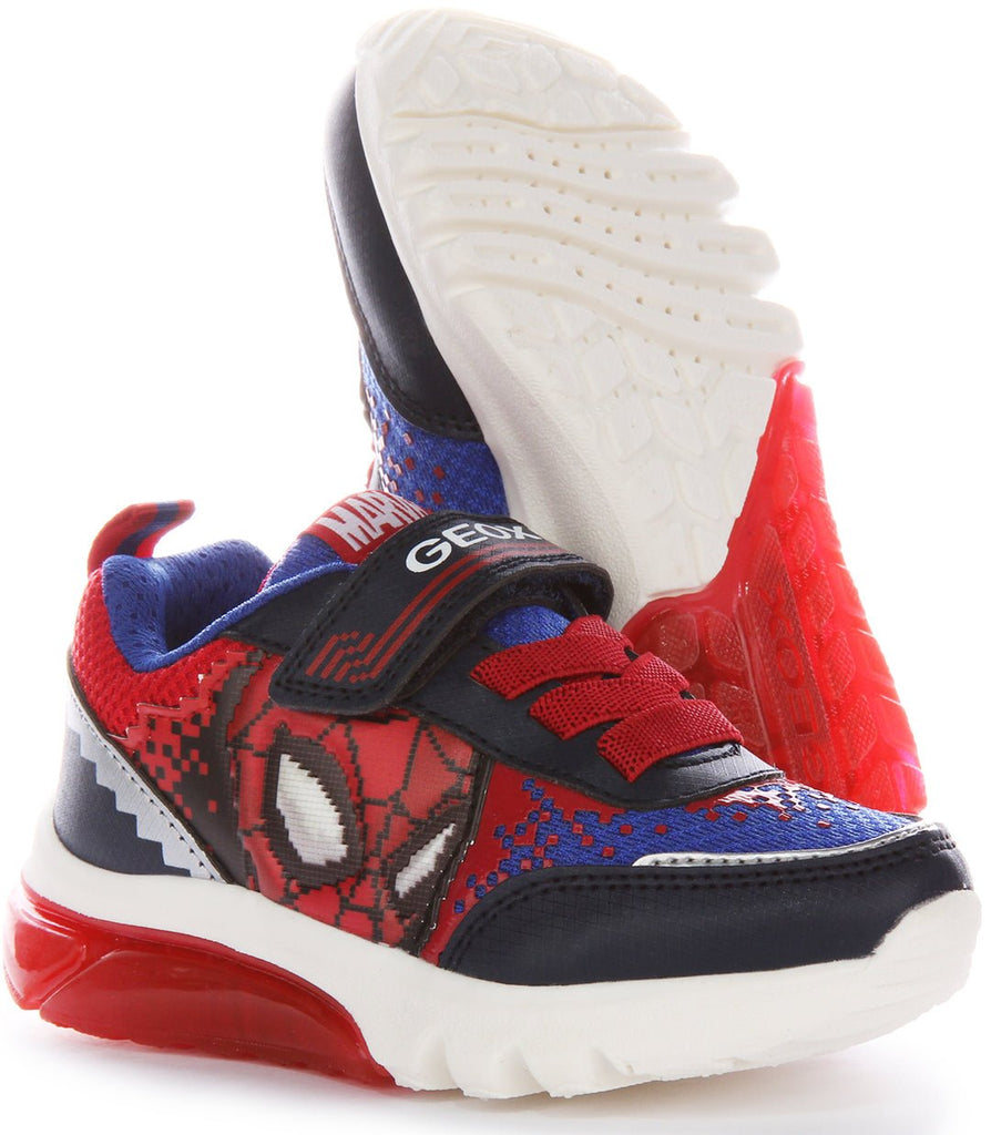 Geox - CIBERDRON - Spiderman Lights - Two Giraffes Children's Footwear