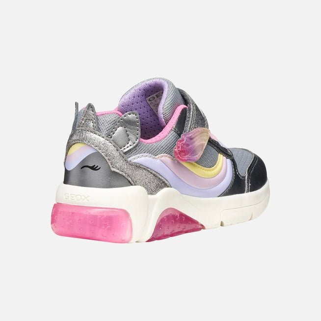 Geox - Fadinlight - Silver/Multi Lights - Two Giraffes Children's Footwear