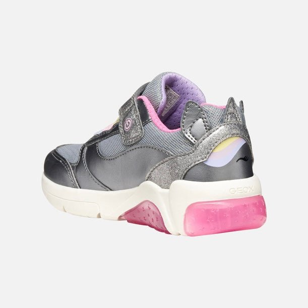 Geox - Fadinlight - Silver/Multi Lights - Two Giraffes Children's Footwear