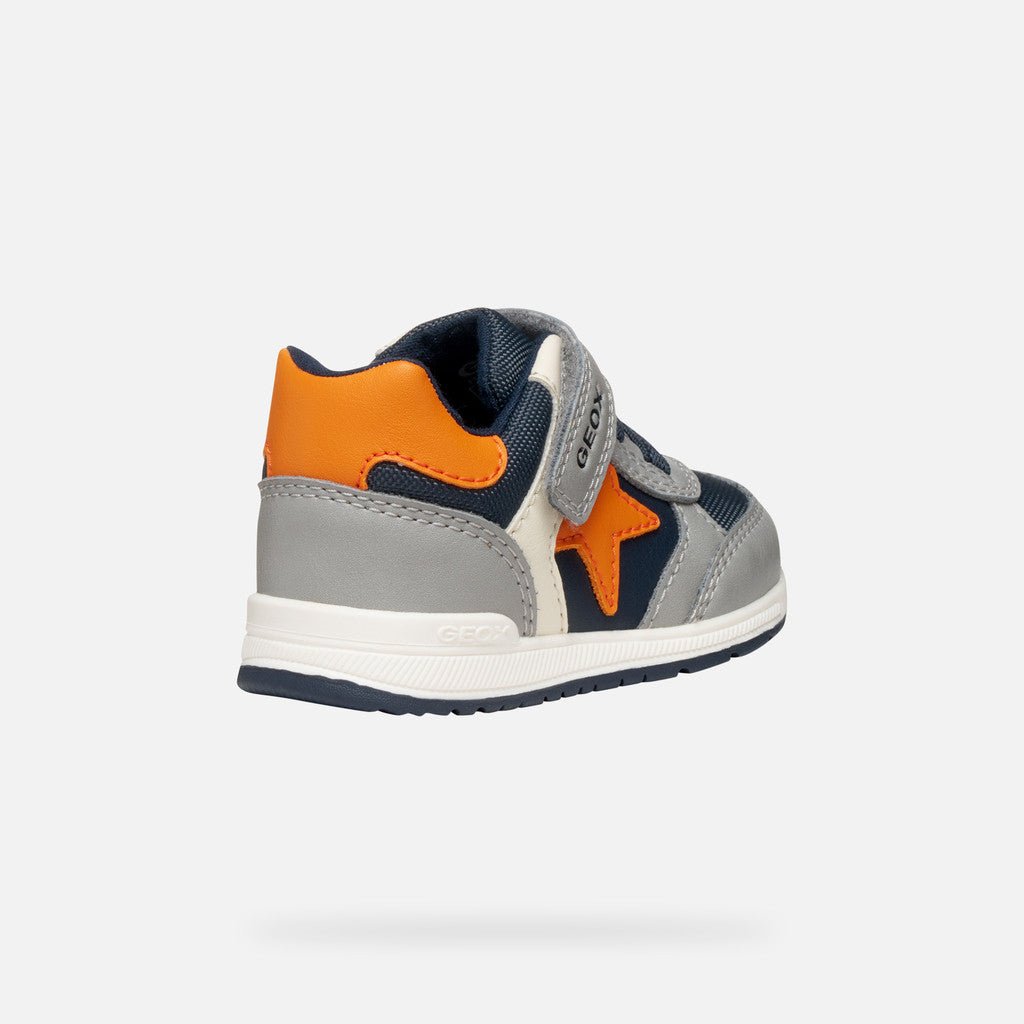 Geox - Rishon - Gray/Orange - Two Giraffes Children's Footwear