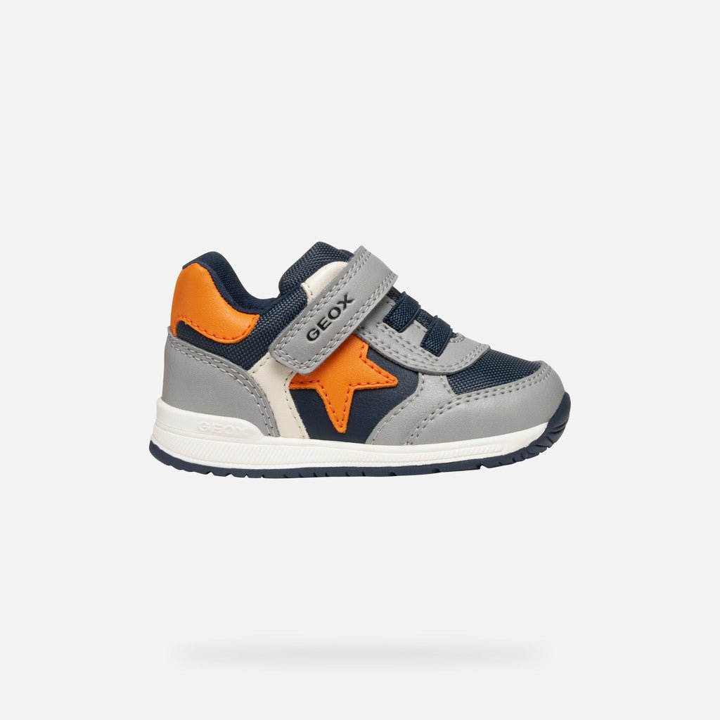 Geox - Rishon - Gray/Orange - Two Giraffes Children's Footwear