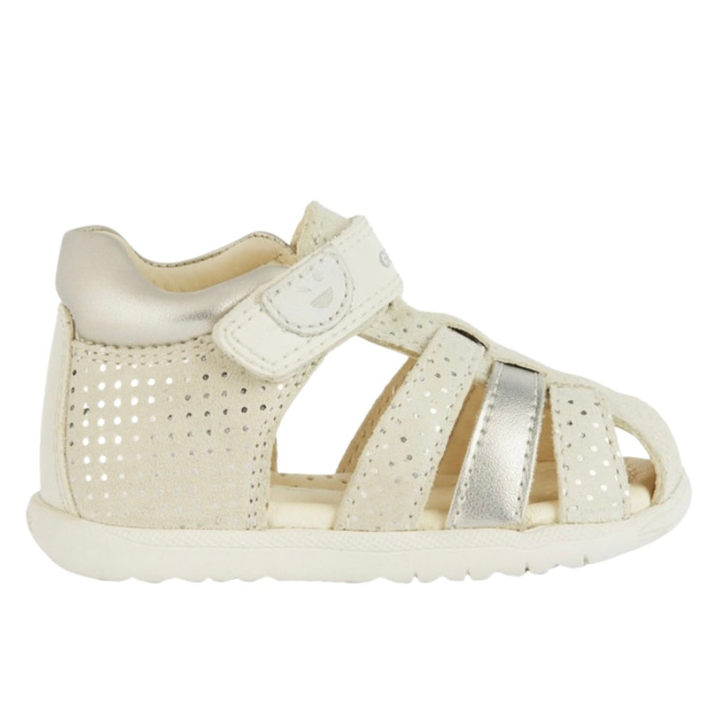 Geox - Sandal Macchia - White/Silver - Two Giraffes Children's Footwear