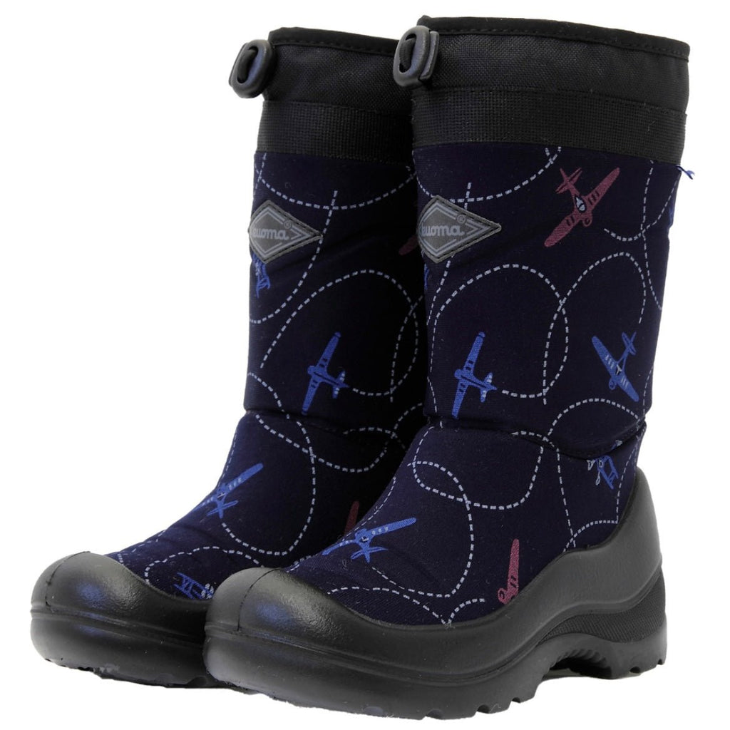 KUOMA - Snowlock - Blue Aeroplanes - Two Giraffes Children's Footwear