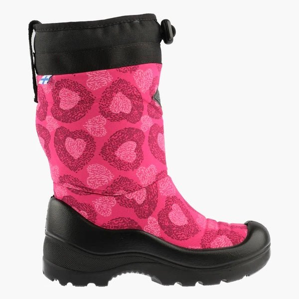 KUOMA - Snowlock Pink Hearts - Two Giraffes Children's Footwear