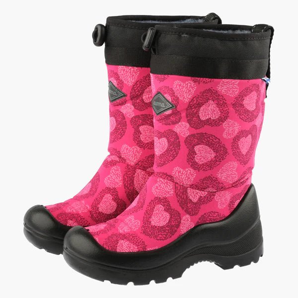 KUOMA - Snowlock Pink Hearts - Two Giraffes Children's Footwear