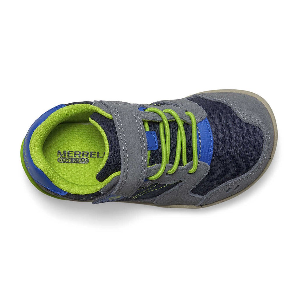 MERRELL - Bare Steps® A83 Sneaker - Navy/Green - Two Giraffes Children's Footwear