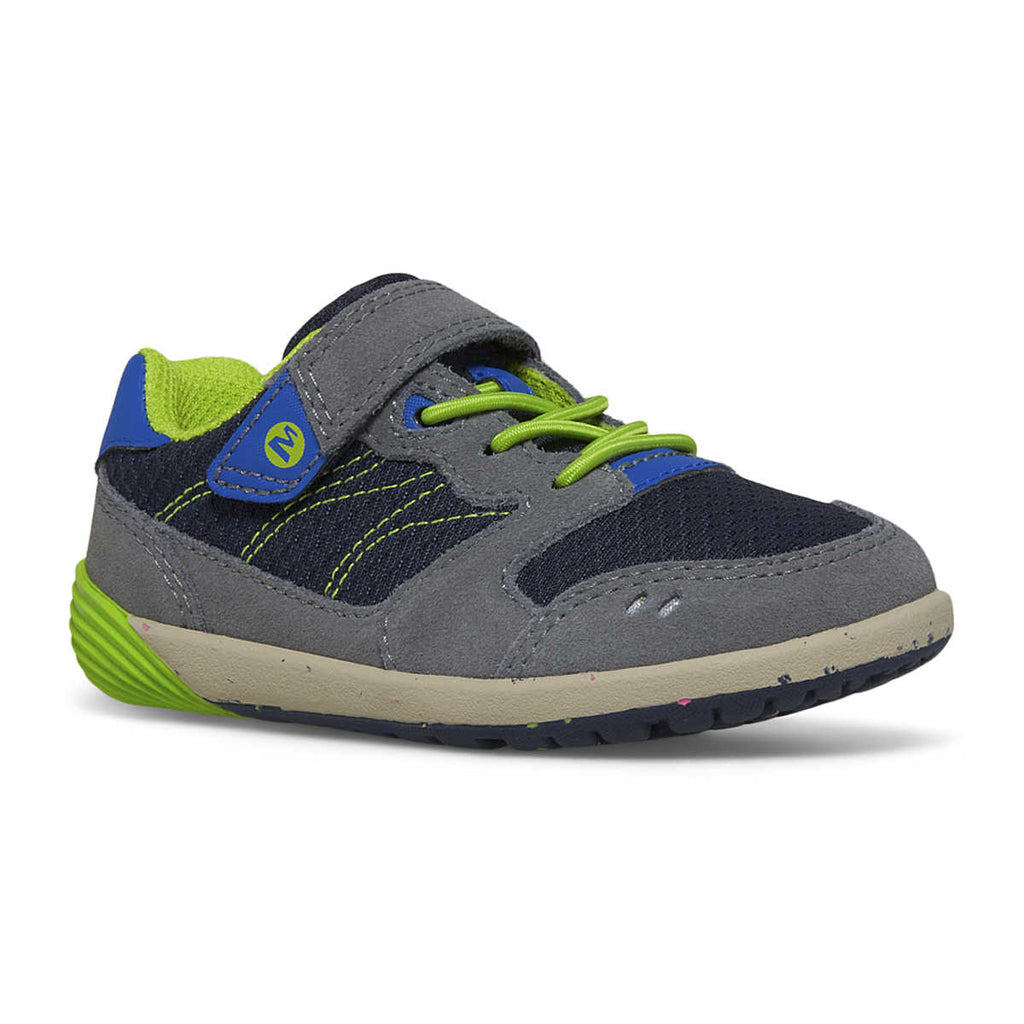 MERRELL - Bare Steps® A83 Sneaker - Navy/Green - Two Giraffes Children's Footwear